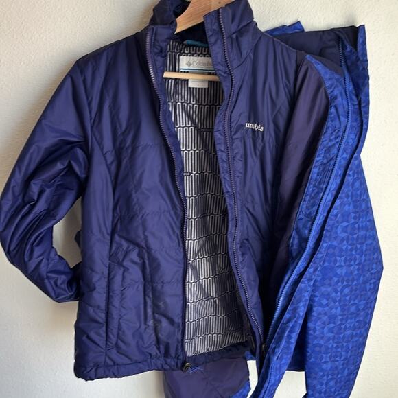 COLUMBIA Womens Cabin Chills Winter Coat INterchange 3-in-1 Jacket Small - Picture 10 of 13